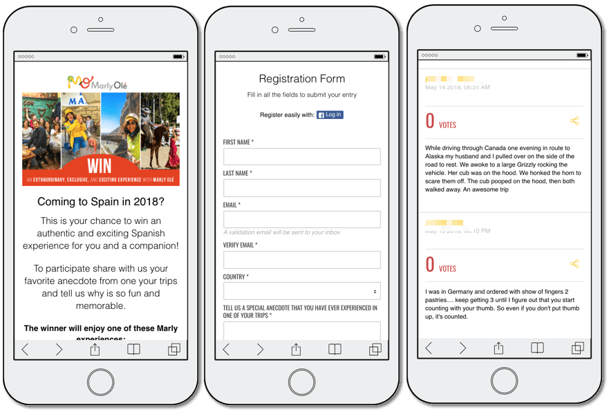 text-based writing contest organized for spain visitors