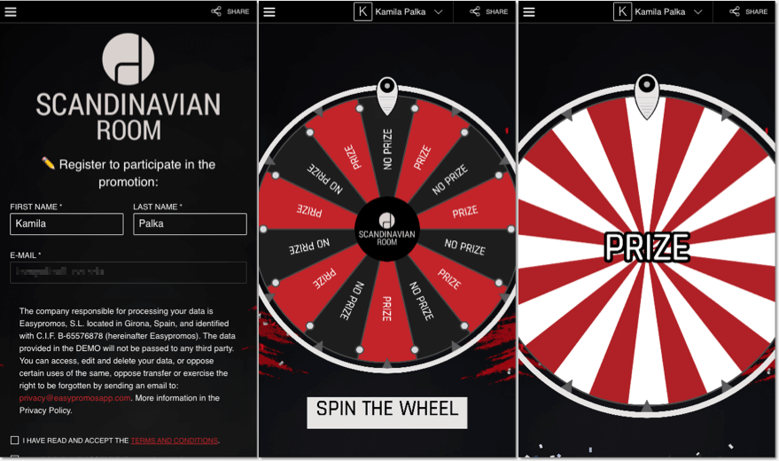 black friday marketing ideas: spin the wheel promotion