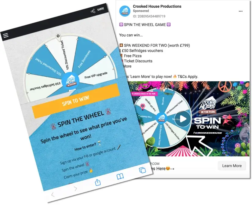 Social Media Spin the Wheel