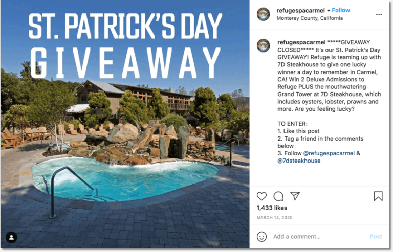 st patricks day giveaway on instagram