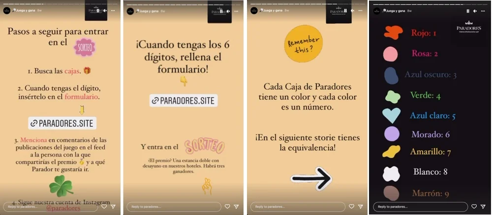 Paradores story promoting the promotion