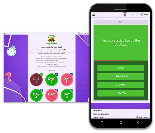branded timed quiz game as an example of engagement-boosting content