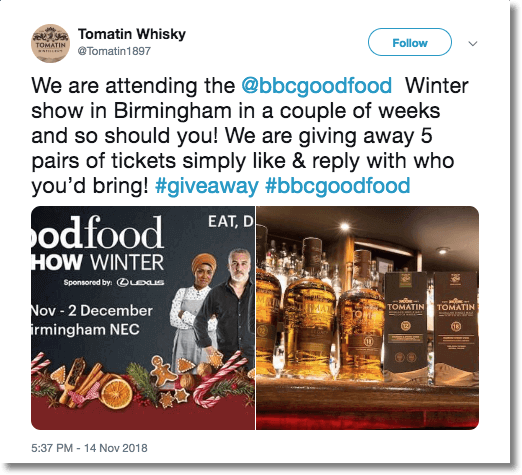 tomatin whisky winter twitter giveaway