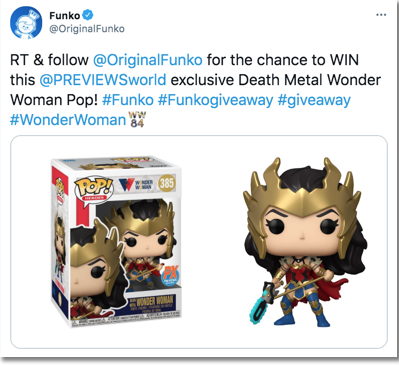 how to organize a twitter giveaway: a good example from Funko