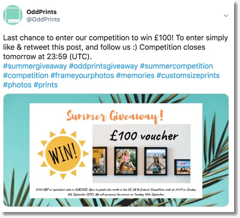 summer social media giveaways