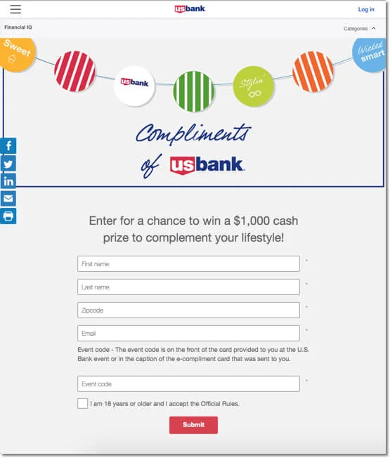idea for a promotion organized by a bank