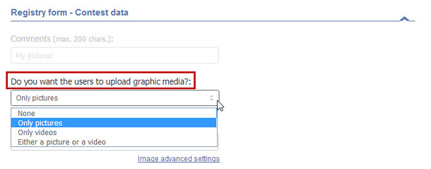 Easypromos - Upload graphic media