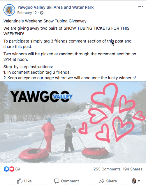 Valentine's Day social media giveaways