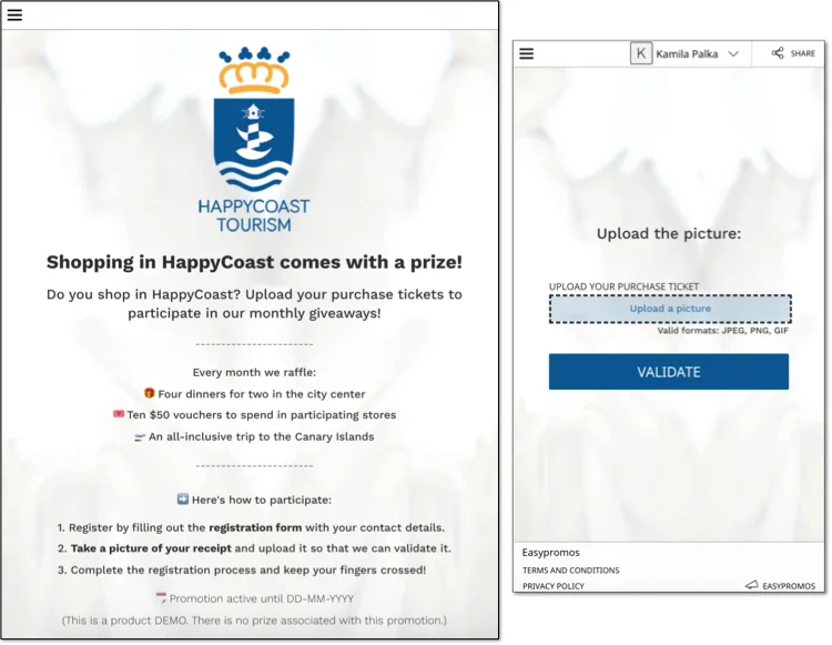 manual ticket validation online promotion