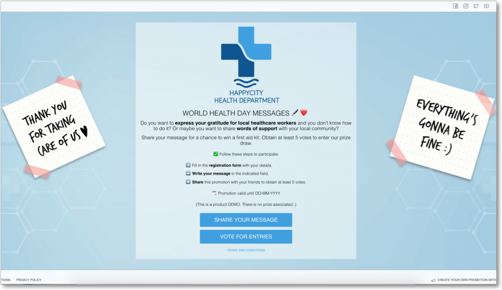 World Health Day promotion idea, writing contest