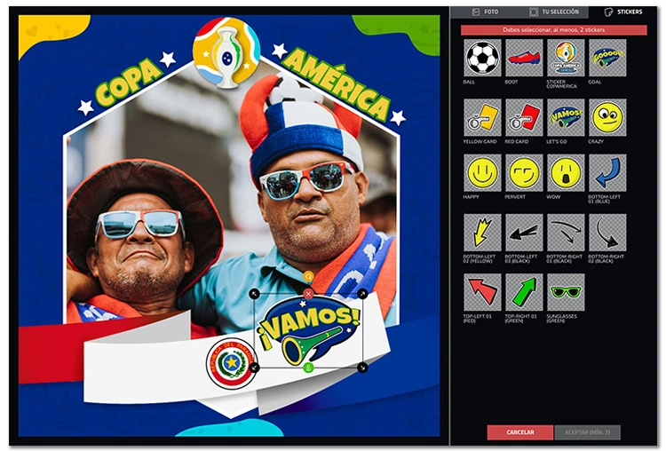 ejemplo de concurso de fotos para hinchas de fútbol