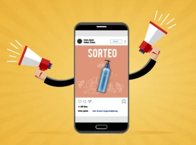 promoción de un producto en redes sociales