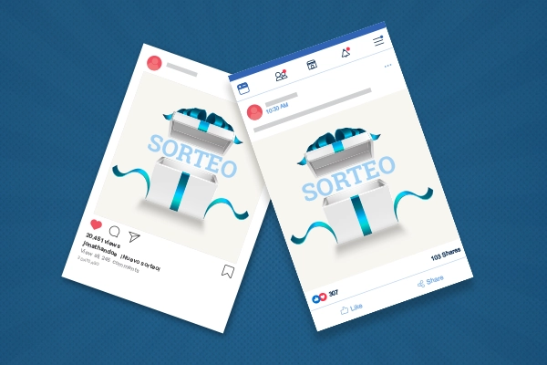 sorteo en Facebook e Instagram a la vez