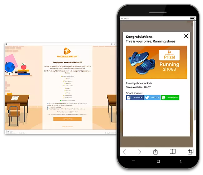Distribute prizes among users with Instant Win
