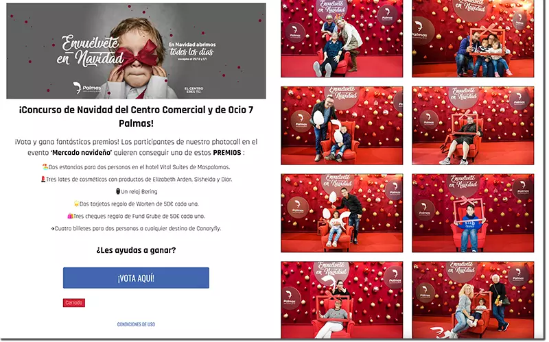 Fidelización con un concurso de Navidad tipo Vota tu favorito