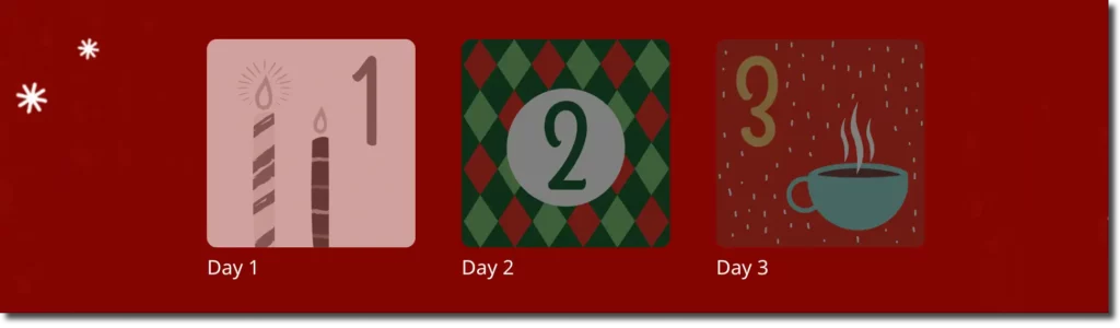 Advent Calendar Daily windows