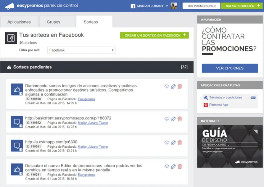 Aplicacion Sorteo en Facebook_2