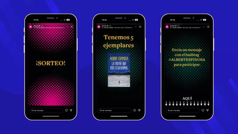 ejemplos de sorteos en Instagram Stories. Casa del libro