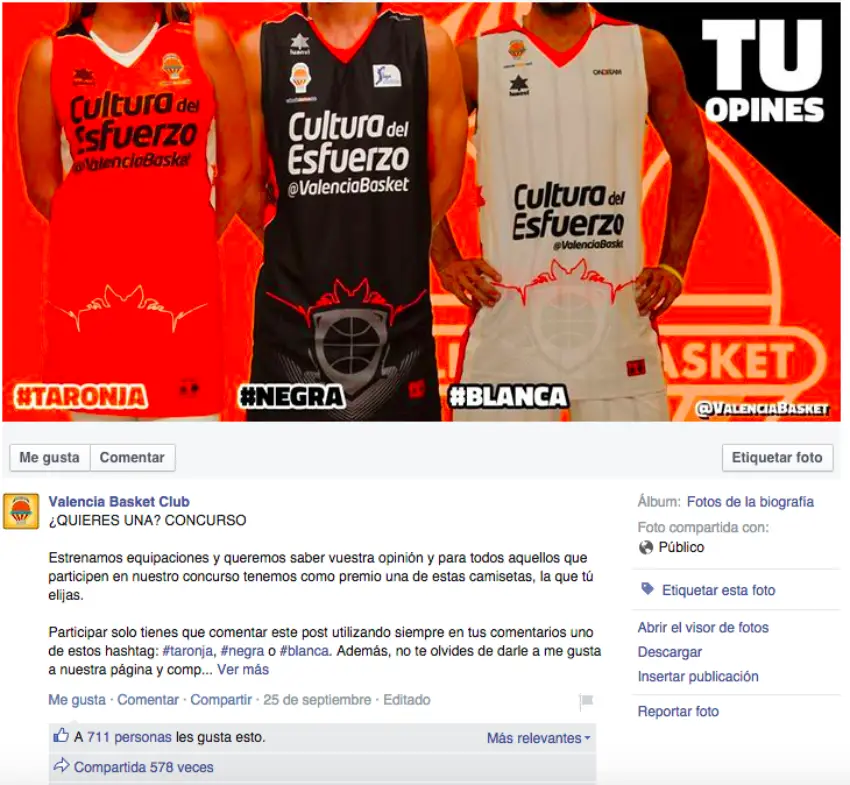 Facebook Valencia Basket