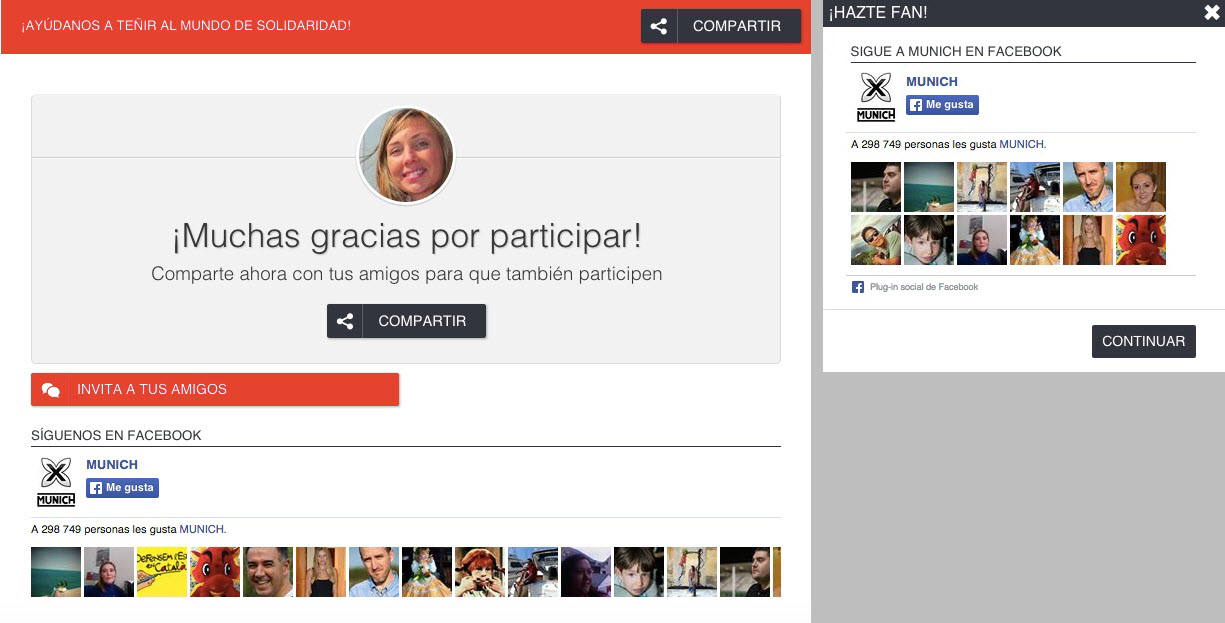 compartir promoción