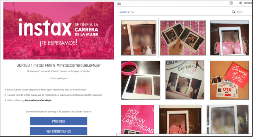 concurso hashtags mencion carrera mujer Instagram
