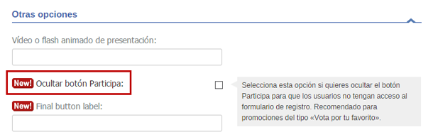 Ocultar boton Participa