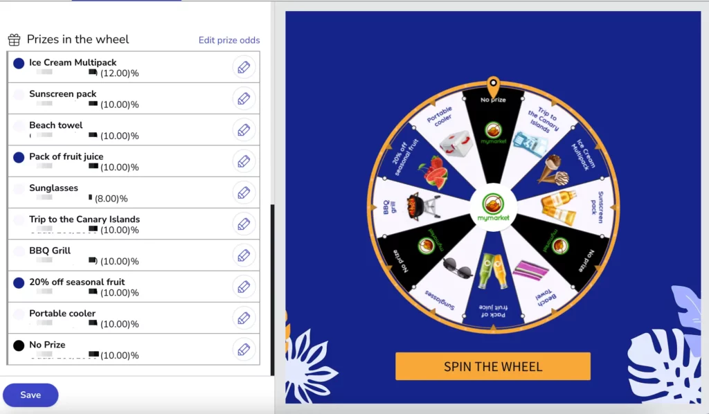 Prize Inventory Management Prize Wheel