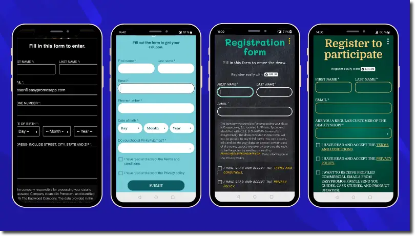 Black Friday Marketing, customizable registration forms