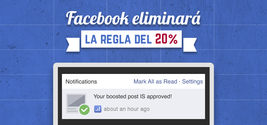 Facebook elimina la regla del 20% en las imágenes promcoionadas
