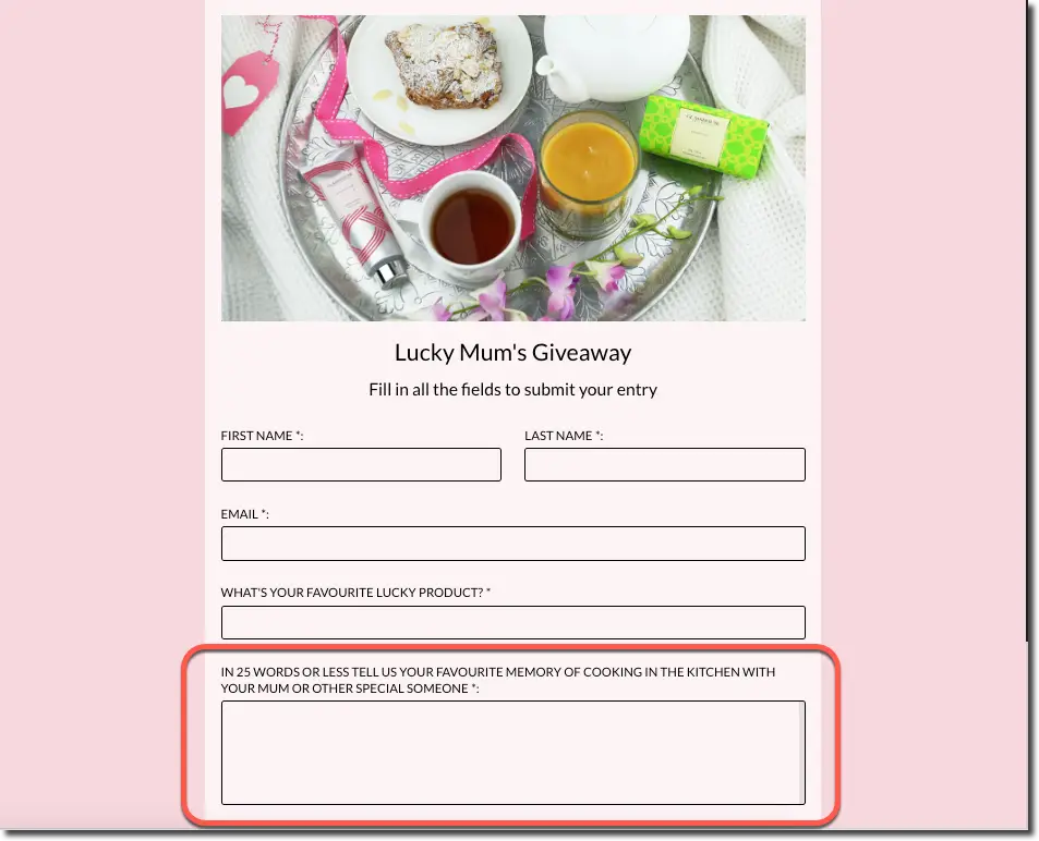 World Book Day Contest Text Limits