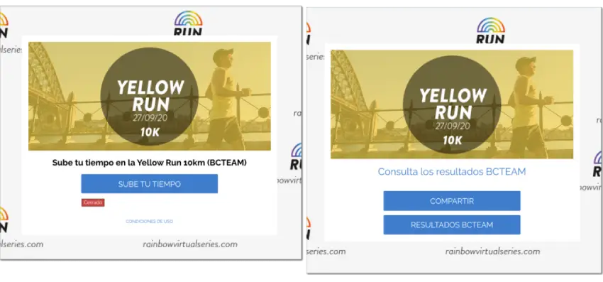 app registro tiempo carreras y ranking