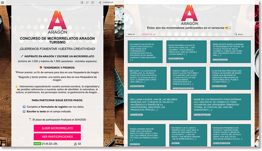 concurso de relatos para marketing turístico
