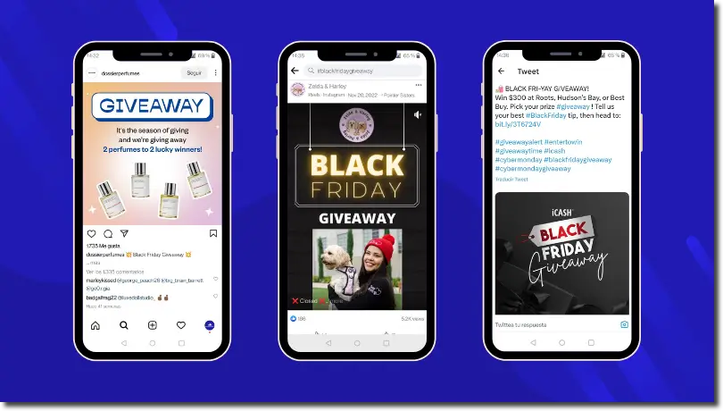 Black Friday marketing: Social Media Giveaways