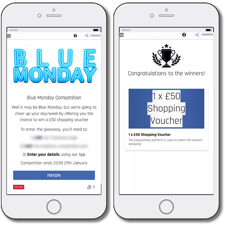 ejemplo de promoción blue monday