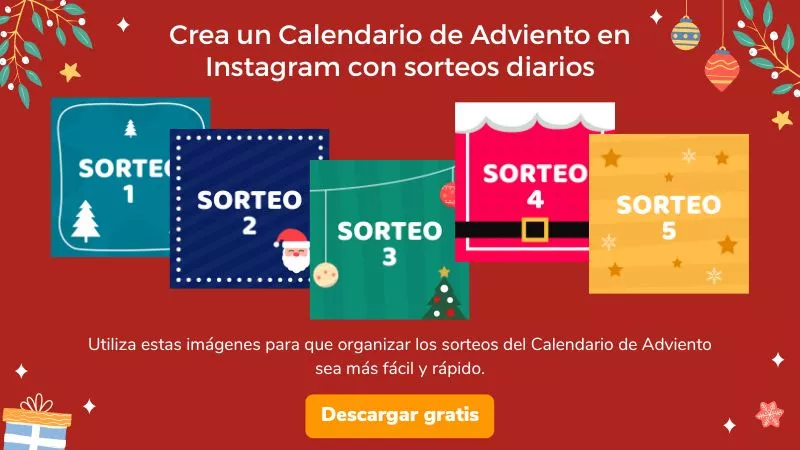 calendario de adviento en redes sociales: imágenes para calendario en instagram