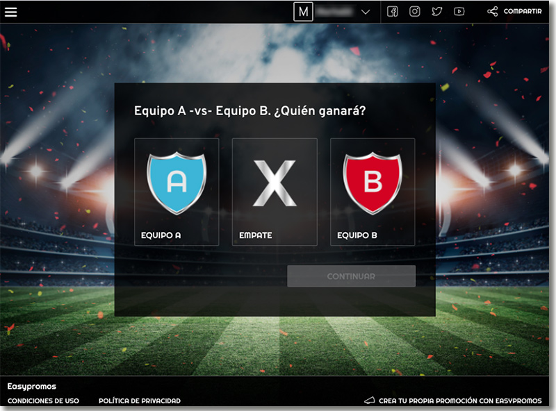 ejemplo de pregunta de la quiniela multijornada de la Champions