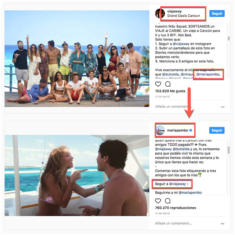ejemplo de accion cobranding en IG
