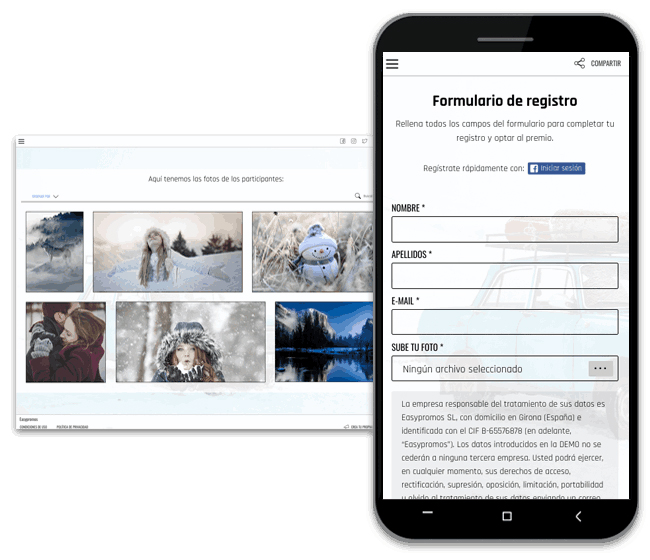 concurso de fotos con Easypromos