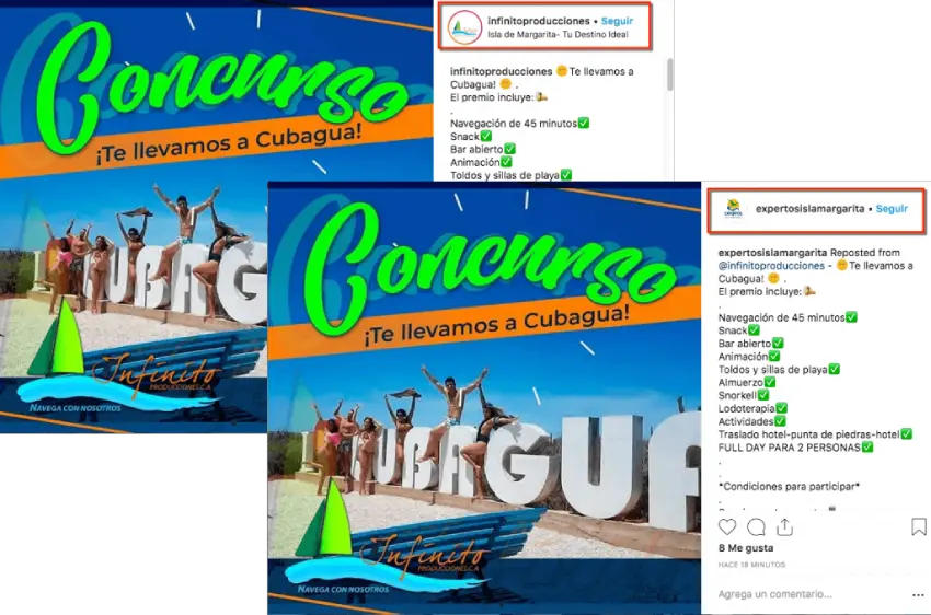 concurso cobranding Instagram