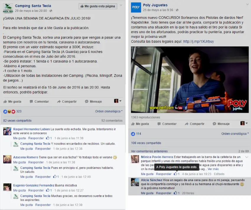contestar comentarios participantes