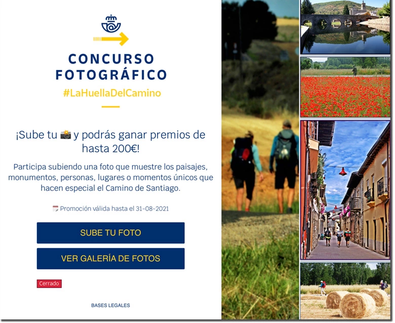 ejemplo de concurso de Correos y el Camino de Santiago