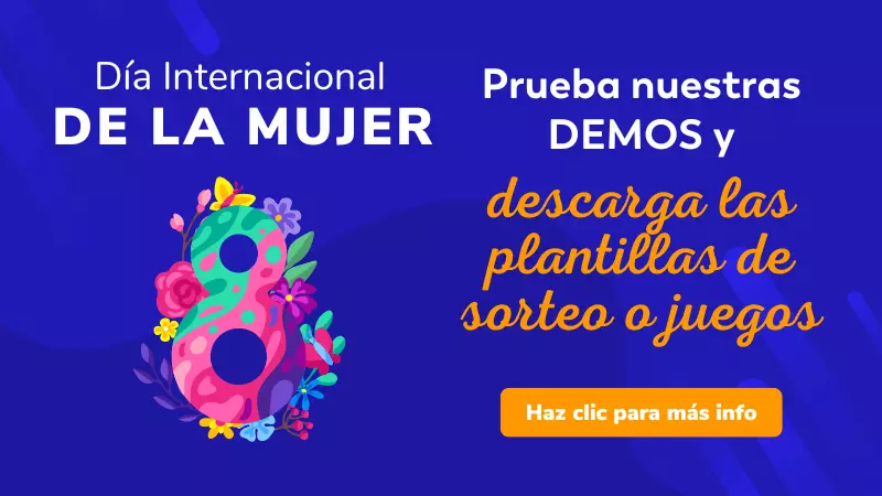 prueba las demos de concursos y sorteos del día de la mujer