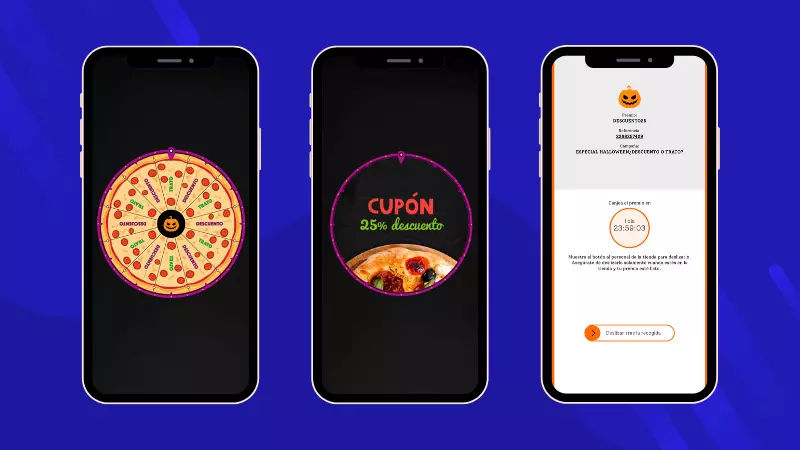 ejemplo de ruleta de descuentos de Halloween