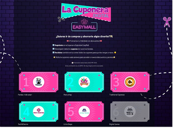 ejemplo de cuponera digital