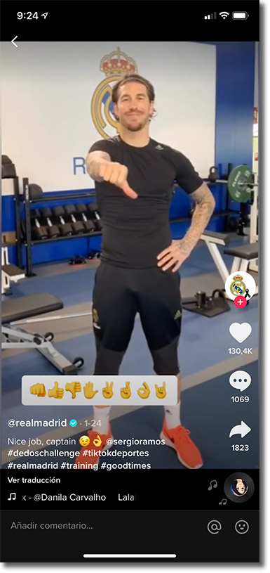 ejemplo reto TikTok, dedos challenge