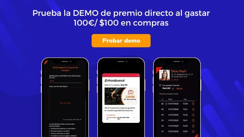 ejemplo de promoción para validar tíquets de compra con acumulación de participaciones