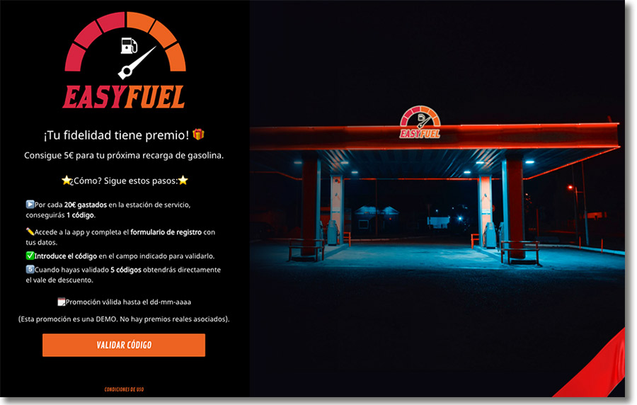 ejemplo de programa de puntos de una gasolinera