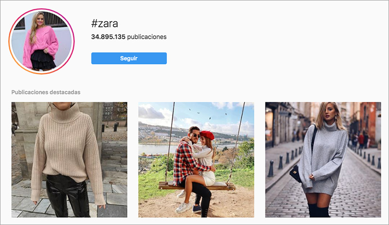 ejemplo influencers Zara