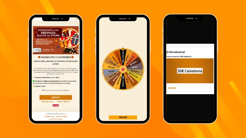 ejemplo de ruleta digital para regalar premios