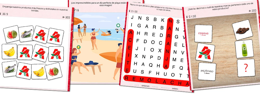 ejemplo de los juegos que creó Alcampo para su aniversario
